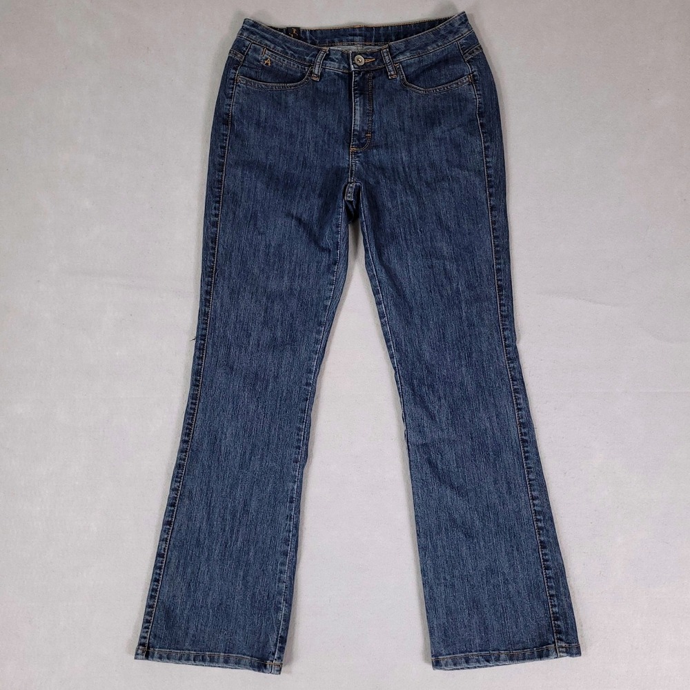 Wrangler Aura Jeans Womens 10 Blue Bootcut Regular Fit Cotton Blend WUT74DD